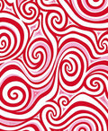 Crimson Pink Swirl Abstract Rug