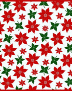 Vibrant Red Green Floral Scatter Rug