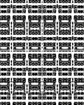Black White Geometric Grid Lattice Rug