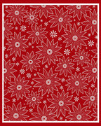 Bold Red Floral Bloom Collage Rug