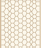 Brown Honeycomb Geometric Lattice Rug
