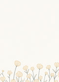 Minimalist Cream Floral Meadow Rug