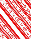 Bold Red Swirl Diagonal Stripes Rug