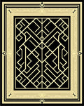 Bold Gold Geometric Art Deco Rug