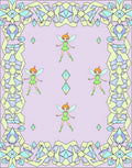 Whimsical Fairy Crystal Gem Border Rug