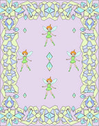Whimsical Fairy Crystal Gem Border Rug