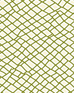 Olive Green Distorted Diamond Grid Rug