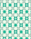 Emerald Green Floral Lattice Rug