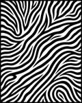 Bold Black White Zebra Waves Rug