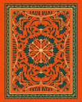 Vibrant Orange Teal Floral Medallion Rug