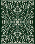 Emerald Green Vintage Floral Mandala Rug