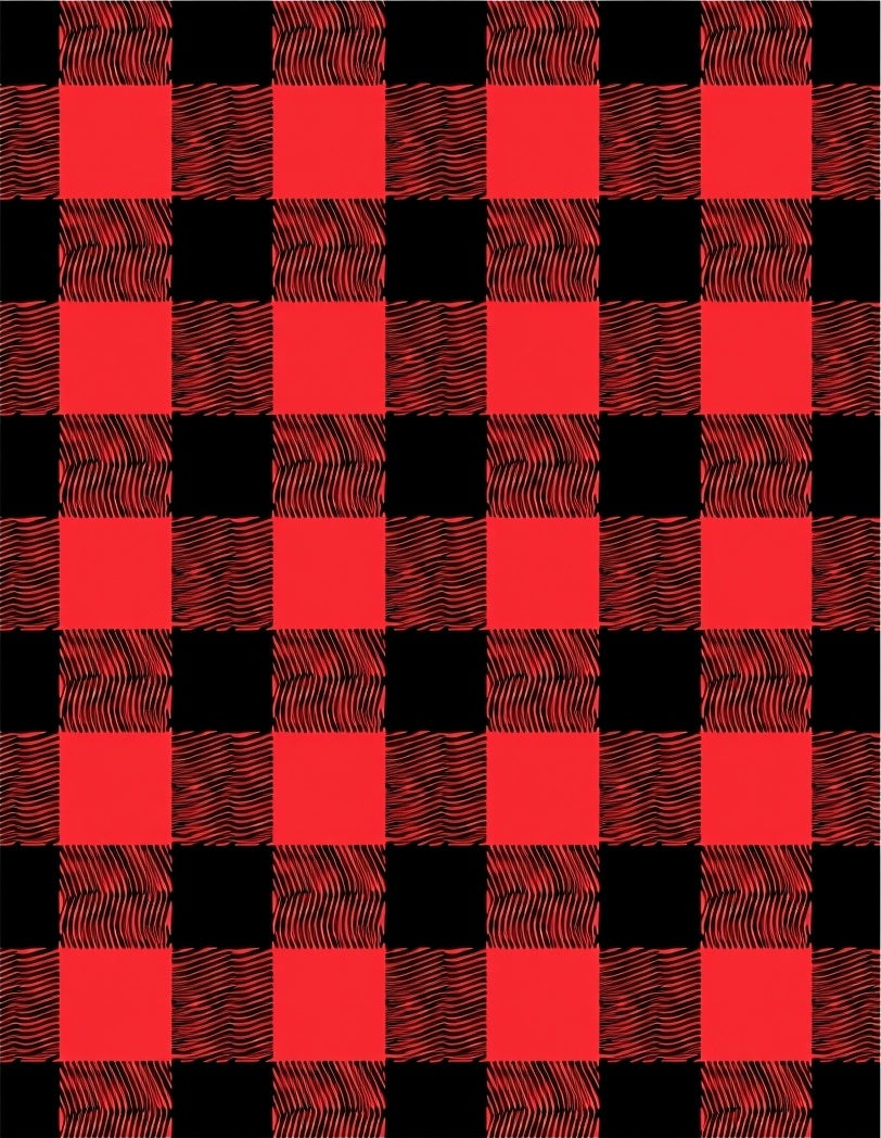 Red Black Buffalo Check Texture Rug