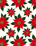 Vibrant Red Poinsettia Floral Arrangement Rug
