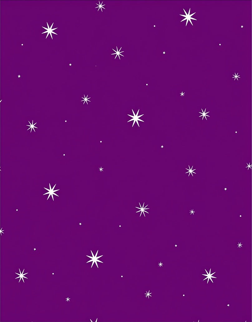 Purple Starry Night Scatter Rug