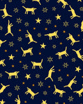 Yellow Dog Stars Night Sky Rug
