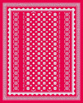Crimson Floral Geometric Medallion Rug