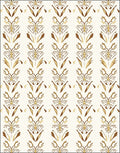 Earthy Golden Brown Botanical Stripe Rug