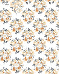 Terracotta Floral Hexagon Sketch Rug