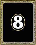 Bold Black White Number Eight Frame Rug