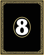 Bold Black White Number Eight Frame Rug