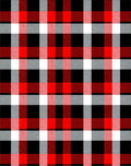Bold Red Black White Plaid Check Rug