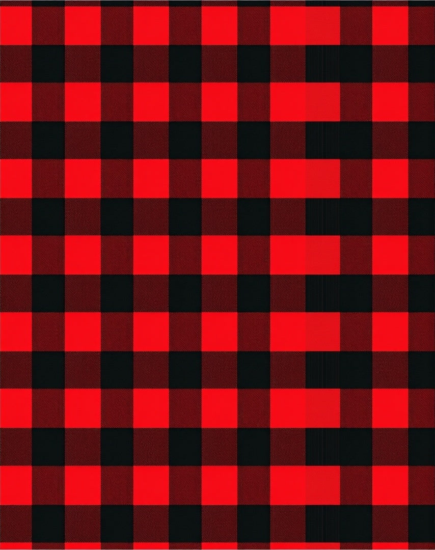 Bold Red Black Buffalo Plaid Checkered Rug