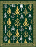 Emerald Forest Pine Tree Scatter Rug