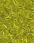 Bright Yellow Swirling Lines Abstract Artwork Rug