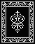 Elegant Black White Scroll Work Rug