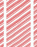 Red White Diagonal Heart Stripe Ribbon Rug