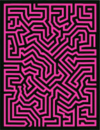 Bold Pink Maze Lines Rug