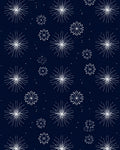 Dark Blue White Starburst Scatter Rug