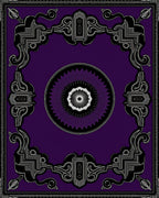 Regal Plum Ornate Medallion Border Rug