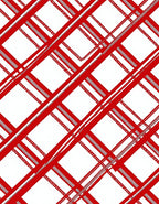 Bold Red White Plaid Intersecting Lines Rug