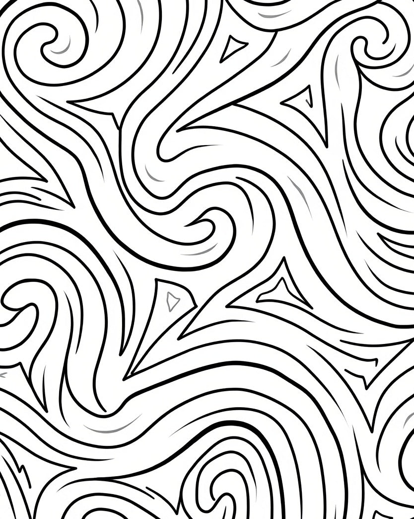 Monochromatic Swirl Tribal Art Rug