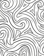 Monochromatic Swirl Tribal Art Rug