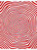 Bold Red Swirls Optical Illusion Rug