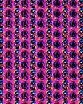 Vibrant Pink Black Hexagon Abstract Rug