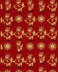 Golden Nutcracker Snowflake Holiday Repeat Rug