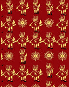 Golden Nutcracker Snowflake Holiday Repeat Rug