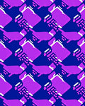 Vivid Pink Geometric Abstract Squares Rug