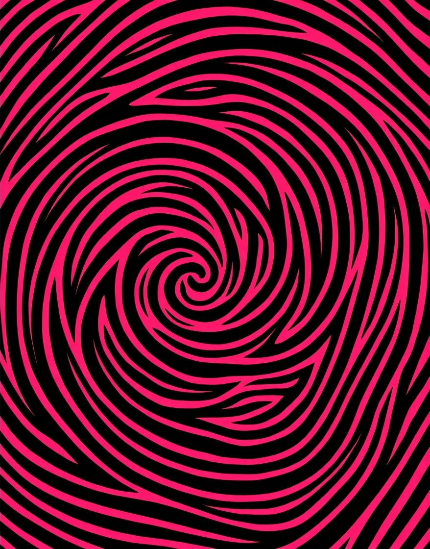 Hot Pink Swirl Abstract Rug