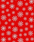 White Snowflake Scarlet Collage Rug