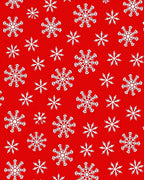 White Snowflake Scarlet Collage Rug