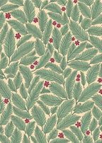 Green Palm Leaf With Red Flower Rug