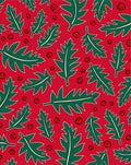Green Leaf Red Berry Collection Rug