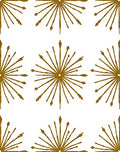 Golden Sunburst Radiating Star Rug