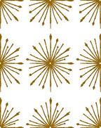 Golden Sunburst Radiating Star Rug