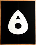 Bold Black White Geometric Symbol Rug