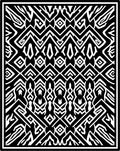 Black White Abstract Geometric Tribal Rug